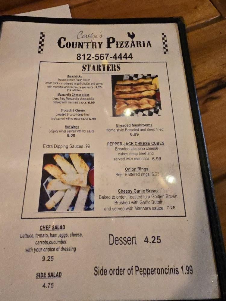 Carolyn's Country Pizzeria Menu image 2